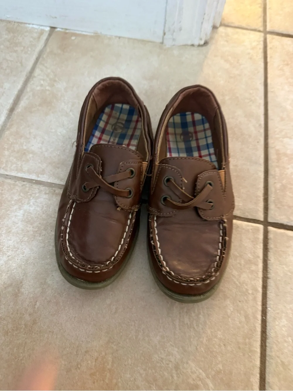 Boy’s Cognac Brown Leather Boat Shoes / Loafers